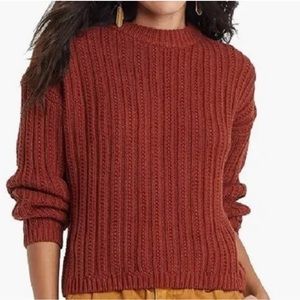 Universal Thread Rust Cable Knit Pullover Sweater Women's Medium - Warm & Chunky